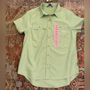 Eddie Bauer Short Sleeve Adventure Shirt - Quiet Green Size Small